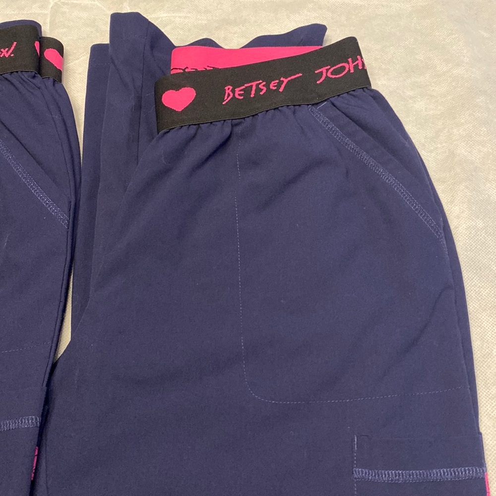 Koi Betsy Johnson 2 pair pants. Navy Blue Size Medium